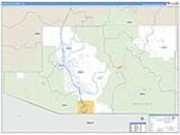 Santa Cruz, Az Carrier Route Wall Map